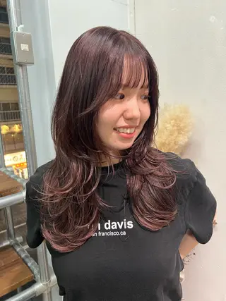 ロング カラー EREMENT 五反田店所属・透明感カラー/レイヤ ーhinata.のヘアスタイル