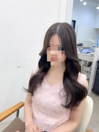 ロング 韓国風cut/ 縮毛矯正/正岡幹康のヘアスタイル