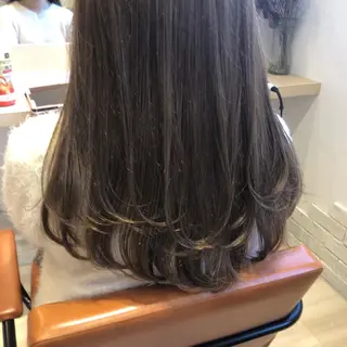 セミロング カラー パーマ ヘアアレンジ 【ツヤ髪美容師】 ツダケイスケのヘアスタイル