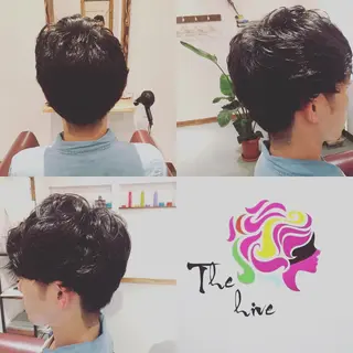 ショート パーマ メンズ Hair salon The hiveのヘアスタイル
