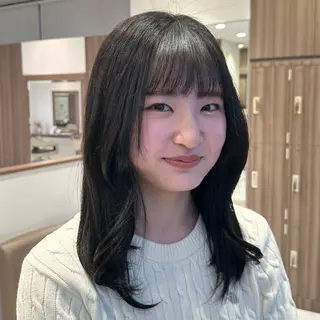 ミディアム カラー 𓍯暖色/韓国風 田中沙羅‎𓍯のヘアスタイル