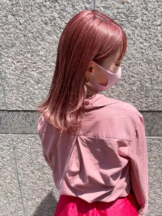 ミディアム カラー ヘアアレンジ CheRiR【シェリール】所属・cherir髪質改善 パーソナルカラー診断のヘアスタイル