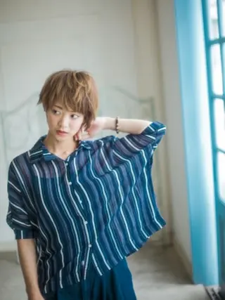 ショート カラー amie 高崎 【アミ】のヘアスタイル