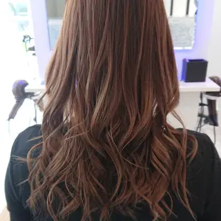 セミロング ヘアアレンジ カラー 小林 伸行のヘアスタイル