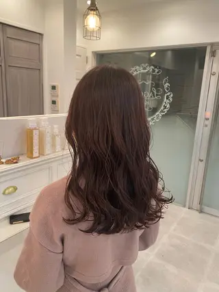 ミディアム カラー モテ前髪 タゴメ シンヤのヘアスタイル