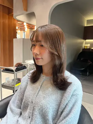 セミロング レイヤーくびれヘア アレンジmanakaのヘアスタイル