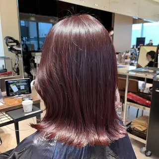 ミディアム カラー 佐藤 悠衣/透明感 カラー/似合わせ前髪のヘアスタイル