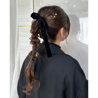 ヘアアレンジ 🐈⬛momo🐾 ダブルカラーのヘアスタイル