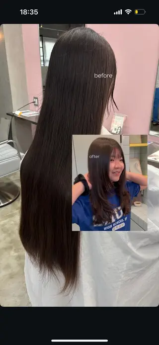 ロング 大泊 来寧のヘアスタイル