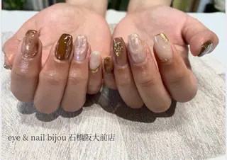 ネイル eye and nail ビジュゥ　石橋阪大前店所属・bijou石橋店 Mayukoのネイルデザイン