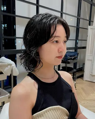 ショート パーマ ELLE salon サエのヘアスタイル