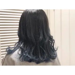 ミディアム カラー kawabe maikoのヘアスタイル