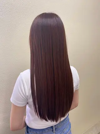 ロング カラー ヘアアレンジ キッズ 髪質改善ケアカラー Eir梅田/中村のヘアスタイル