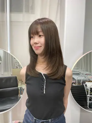 ミディアム カラー レイヤーカット🎀 kanaのヘアスタイル