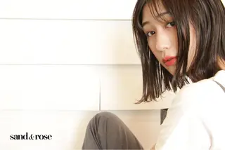 セミロング sand&rose所属・逗子、パーマスタイル ナオイカイラのヘアスタイル