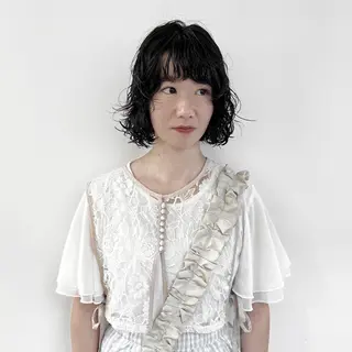 ミディアム 小山夕稀/ニュアンス パーマ/新城のヘアスタイル