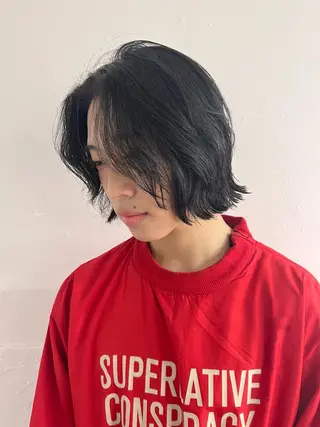 セミロング メンズ メンズスタイリスト リュウジのヘアスタイル