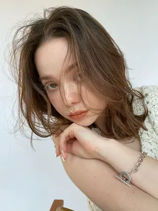 ミディアム カラー 髪質改善カラー🪡✨ レイヤー/ rinaのヘアスタイル