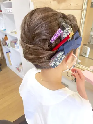 セミロング ヘアアレンジ 糸賀 史織のマツエク・マツパデザイン