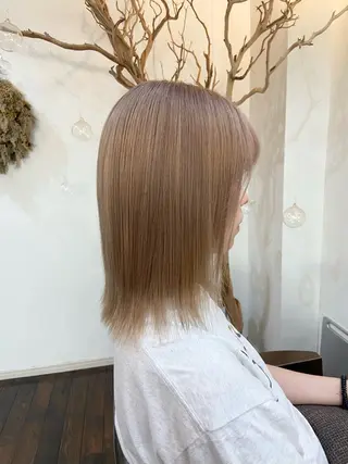 ミディアム Lamana所属・透明感カラー/ 加瀬たまものヘアスタイル