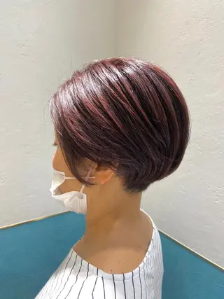 ショート カラー 似合わせボブ💓/ 美髪縮毛✨豊嶋龍佑のヘアスタイル