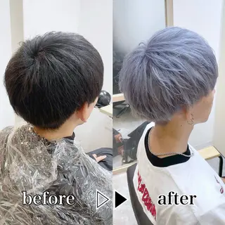 ミディアム カラー メンズ EMANON新宿南口所属・🦄中性ウルフ ☁️Shiori🦄のヘアスタイル