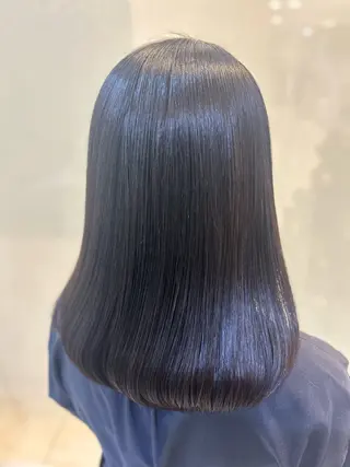 ミディアム パーマ 艶質改善/縮毛矯正 ササキナツミのヘアスタイル