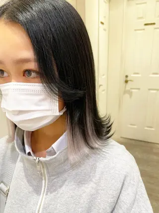 ミディアム カラー エクステ/ハイトーン 🐏☁️miminaのヘアスタイル