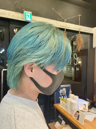 ショート カラー ヘアアレンジ メンズ 🎀ダブルカラーレイ ヤーyuuri🎀のヘアスタイル