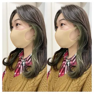 セミロング カラー 村山 茉衣のヘアスタイル