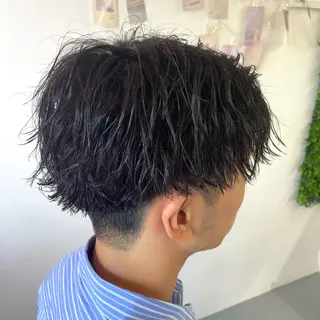 パーマ メンズ メンズ特化/パーマ/ ブリーチ/福島 千颯のヘアスタイル