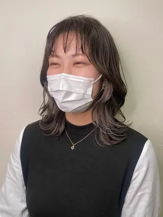 ミディアム ハイトーンカラー🍑 心斎橋のヘアスタイル