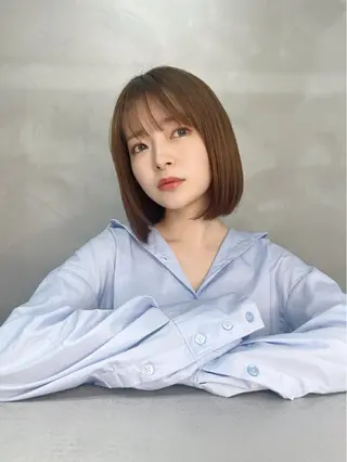 ミディアム カラー 浦和Lond 山本賢人のヘアスタイル