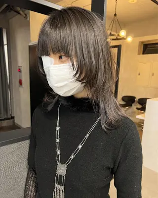 ロング ブリーチ/ウルフ ハッシュカット/石山のヘアスタイル