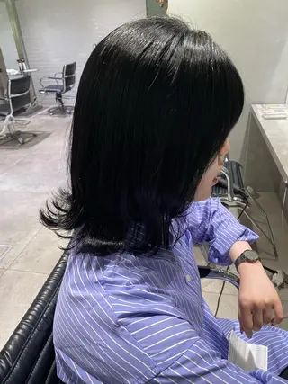 ミディアム カラー とびまつ /ショート/脱白髪染のヘアスタイル