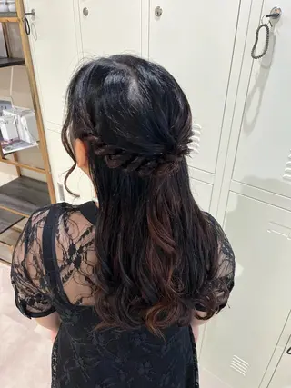 ロング ヘアアレンジ 🎀FACE。暖色 カラー/カスミ🤍のヘアスタイル
