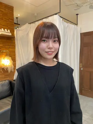 ミディアム 顔周りカット 🎀サヤカ🎀のヘアスタイル