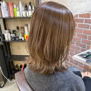 ミディアム カラー tocolaso 柏所属・根本 瑠実のヘアスタイル