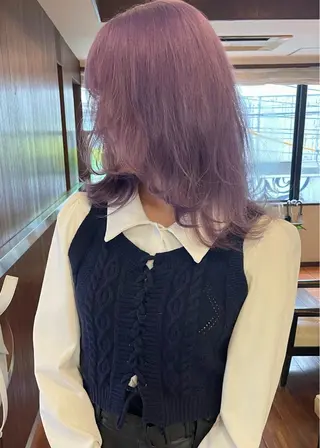 ミディアム カラー 髪質改善カラー ケアブリーチ/タムのヘアスタイル