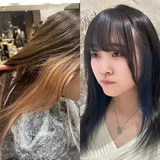 ミディアム カラー 新宿透明感カラー 髪質改善/吉川怜奈のヘアスタイル