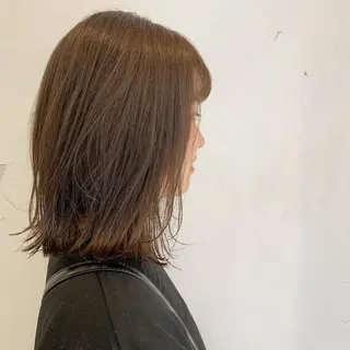 ミディアム カラー 似合わせカットカラー ♡佐藤捺美のヘアスタイル