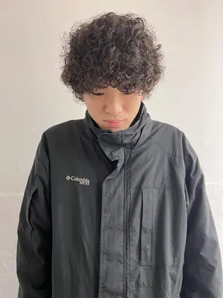 セミロング パーマ メンズ メンズスタイリスト リュウジのヘアスタイル