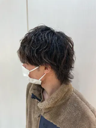 ミディアム パーマ メンズ 本厚木｜縮毛矯正/ 酸性スト専門サロンのヘアスタイル