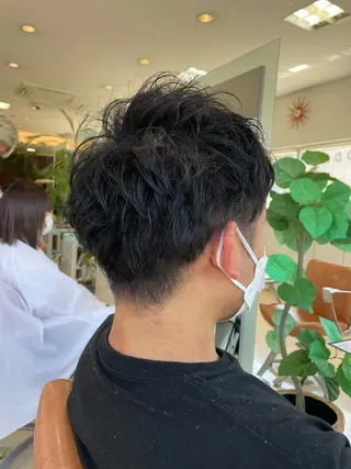 ショート パーマ メンズ 大宮｜メンズカット ダブルカラー｜パーマのヘアスタイル