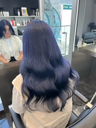 セミロング カラー 韓国ヘア🖤/透明感 shihoのヘアスタイル