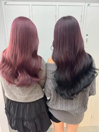 ロング カラー ブリーチ/髪質改善/ 透明感カラー/暖色のヘアスタイル