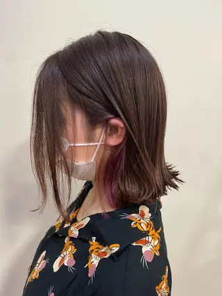 ミディアム 似合わせミニボブ マッシュ/渋谷/宍戸のヘアスタイル