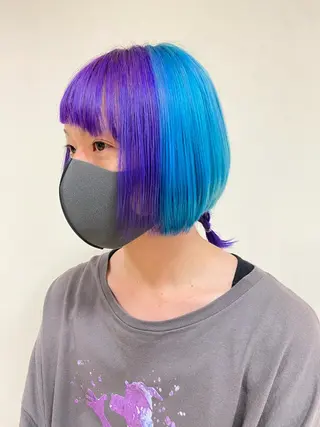 ミディアム カラー 🌈haru🌻 藤沢ハイトーン🌈のヘアスタイル