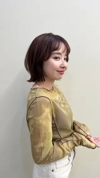 ミディアム 高松 沙耶のヘアスタイル