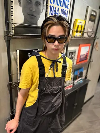 ミディアム カラー メンズ 優 作のヘアスタイル